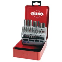 Coffret tarauds main HSS 21 pièces RUKO 245001