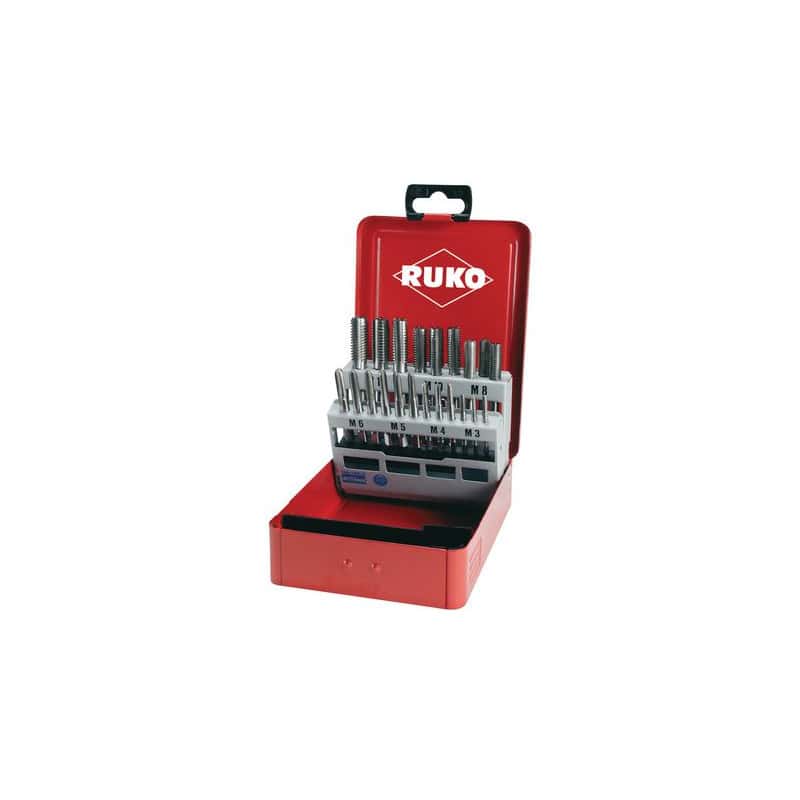 Coffret tarauds main HSS 21 pièces RUKO 245001