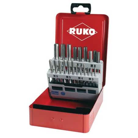 Coffret tarauds main HSS 21 pièces RUKO 245001