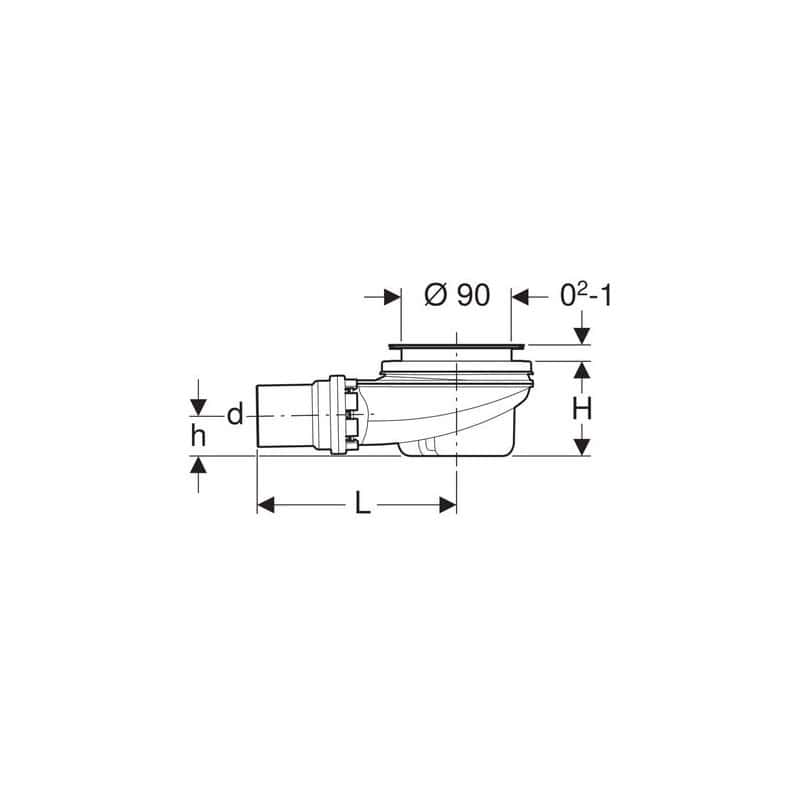 Bon de douche GEBERIT 150.557.21.1