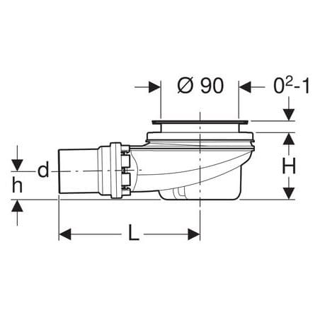 Bon de douche GEBERIT 150.557.21.1