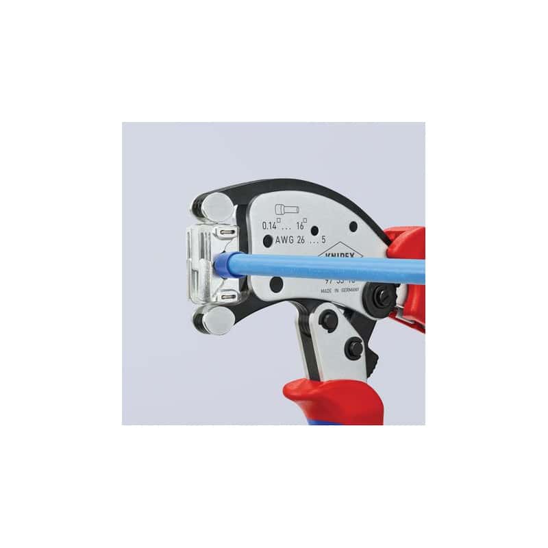 Pince à sertir TWISTOR auto-ajustable pour embouts de câble KNIPEX 975318