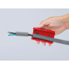 Coupe tube pour gaine électrique et outil à dénuder KNIPEX 90 22 02 SB