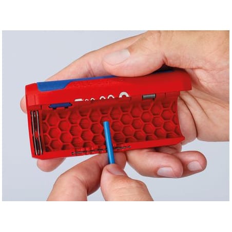 Coupe tube pour gaine électrique et outil à dénuder KNIPEX 90 22 02 SB