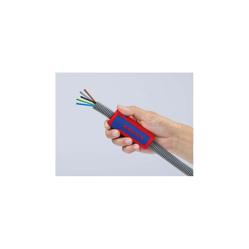 Coupe tube pour gaine électrique et outil à dénuder KNIPEX 90 22 02 SB