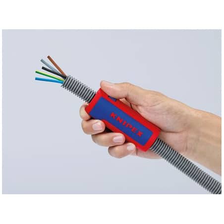 Coupe tube pour gaine électrique et outil à dénuder KNIPEX 90 22 02 SB