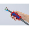 Coupe tube pour gaine électrique et outil à dénuder KNIPEX 90 22 02 SB
