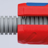 Coupe tube pour gaine électrique et outil à dénuder KNIPEX 90 22 02 SB