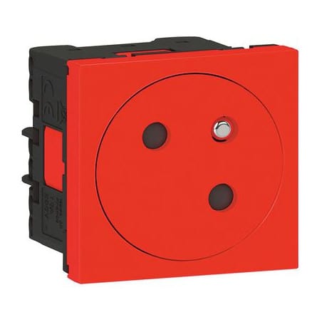Prise de courant 2P+T sans détrompage 2 modules LEGRAND 0 771 18L
