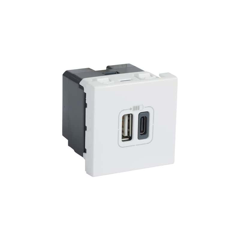 CHARGEUR USB MOSAIC TYPE A + TYPE C