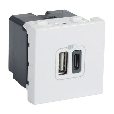 Chargeur USB Mosaic Type A + Type C LEGRAND 077592