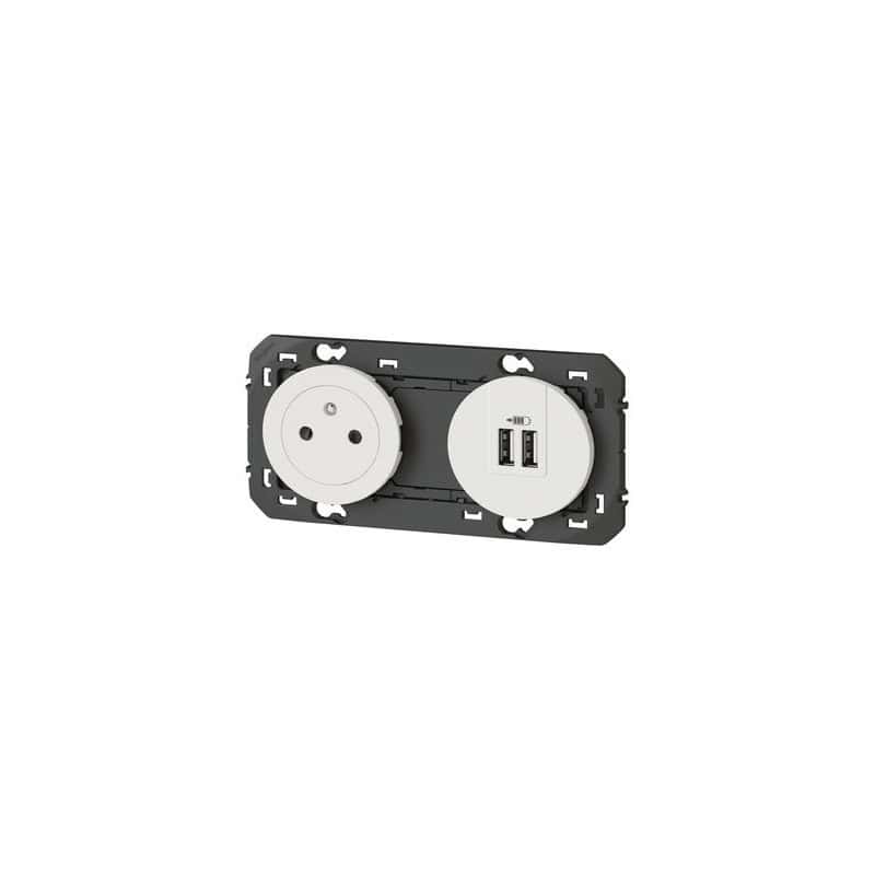 PRISE DE COURANT ET CHARGEUR DOUBLE USB DOOXIE