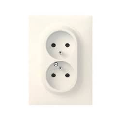 Double prise monobloc de courant DOOXIE avec terre LEGRAND 600321