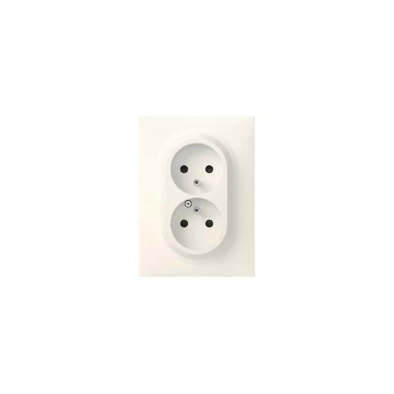 Double prise monobloc de courant DOOXIE avec terre LEGRAND 600321