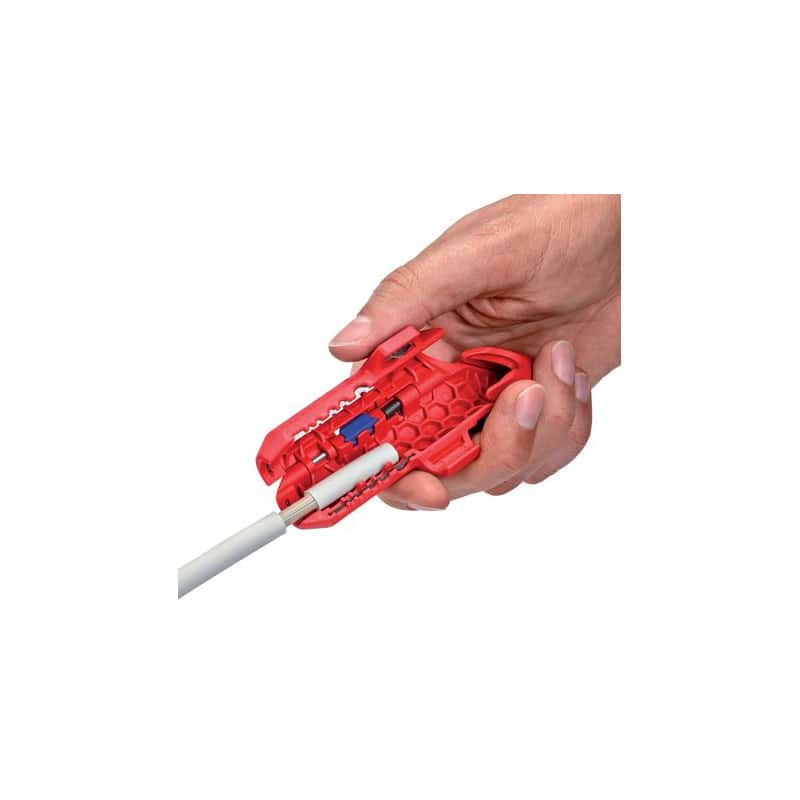 Outil à dénuder et à dégainer pour câble électrique et coaxial KNIPEX 16 95 01 SB