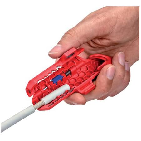 Outil à dénuder et à dégainer pour câble électrique et coaxial KNIPEX 16 95 01 SB