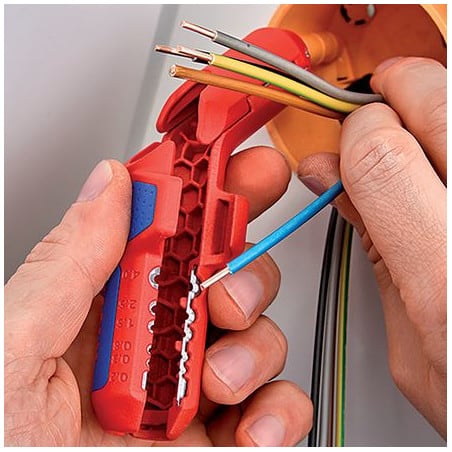Outil à dénuder et à dégainer pour câble électrique et coaxial KNIPEX 16 95 01 SB