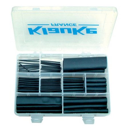 Coffret d'assortiment de gaines thermorétractables noire KLAUKE