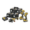 Lot 3 outils XR 18 V 5 Ah DEWALT DCK384P2T-QW