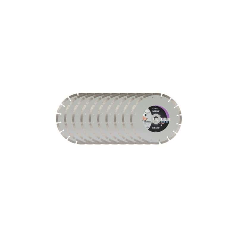 Lot de 10 disques diamant EXPERT BÉTON Ø125 mm SIDAMO 11130006