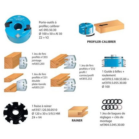 Coffret 2 outils alésage 30 mm + accessoires LEMAN CUISINE.ISO