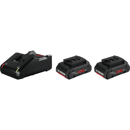Pack 2 batteries ProCORE 18V 4.0Ah + GAL 18V-40 BOSCH 1600A01BA3