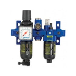 Filtre régulateur lubrificateur avec manomètre et sortie d'air sec PREVOST TB SME1