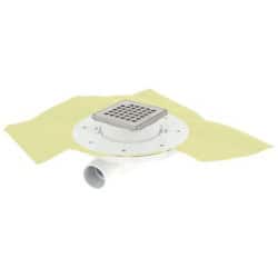 Siphon PVC avec cadre et grille inox NICOLL SFH10INC