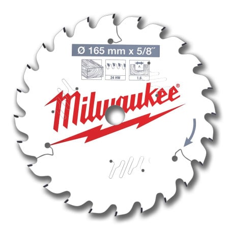Lame de scie circulaire bois Ø165 mm MILWAUKEE 4932471311