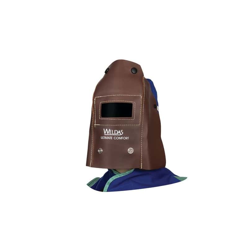Cagoule portefeuille soudure en cuir marron pliable  WELDAS
