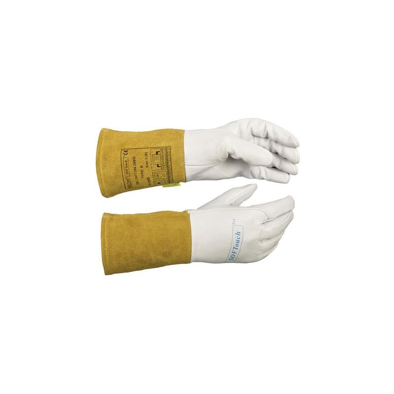 Gant TIG cuir de chèvre combiné avec cuir de bovin  WELDAS