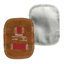 Bouclier de main aluminisé sur support cuir  Protection de main aluminisé sur support cuir - WELDAS