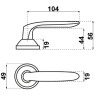 Béquille double Jazz finition chromé velours VACHETTE ASSA ABLOY