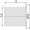 Douille pour taquet de rayon LUDMANN