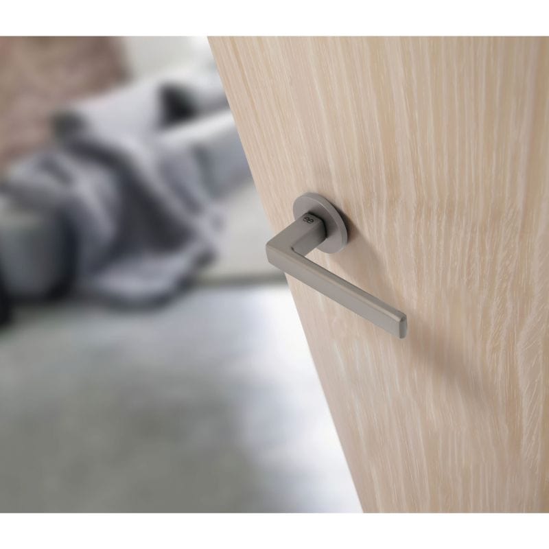 Béquille double sur rosace ronde finition titane SLIM 3095 ENDEX