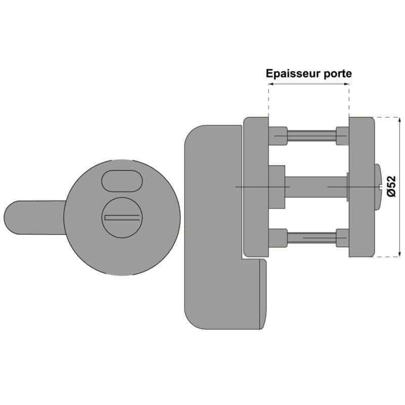 Verrou de cabine 840.01 NORMBAU ALLEGION