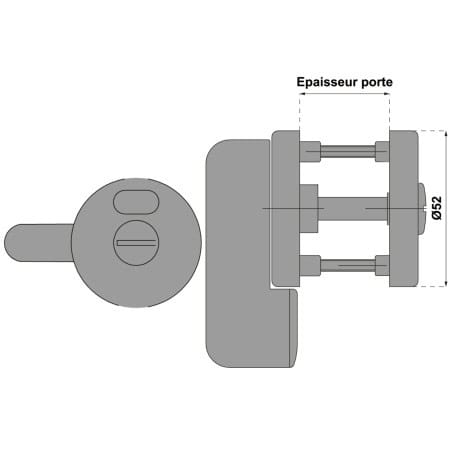 Verrou de cabine 840.01 NORMBAU ALLEGION