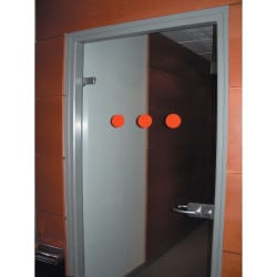 Adhésif rond rouge ø 80 mm NOVAP