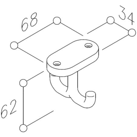 Patère sous tablette DEH55 NORMBAU ALLEGION