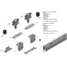 Ensemble cadette à déplacement droit sur rail tubulaire cadette force 40 kg MANTION