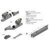 Ensemble cadette à déplacement droit sur rail tubulaire supercadette force 60 kg MANTION