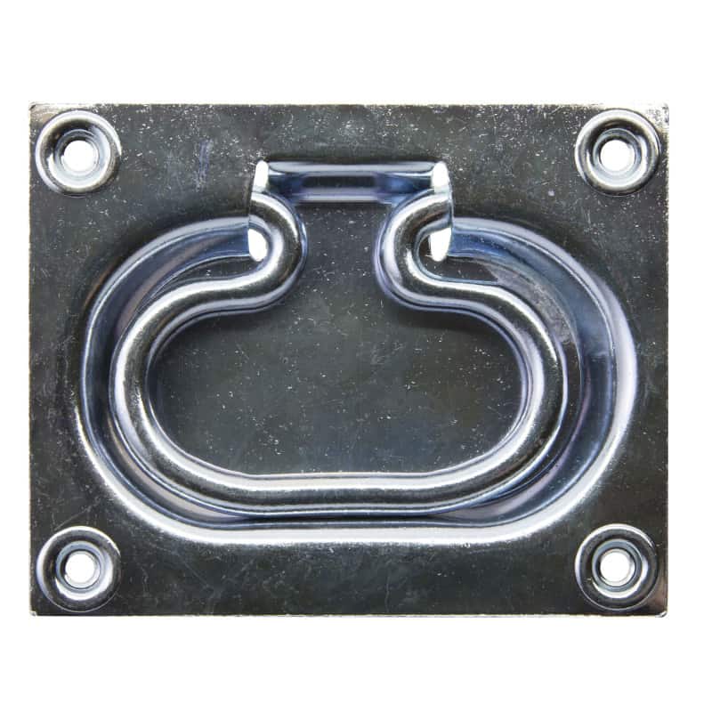 Poignée sur platine à encastrer petit modèle