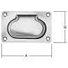 Poignée sur platine à encastrer grand modèle