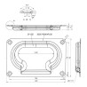 Poignée sur platine à encastrer grand modèle