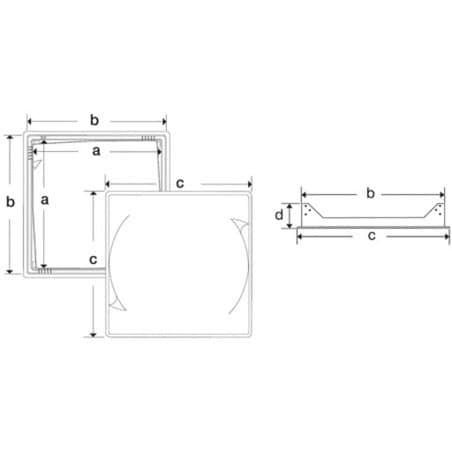 Trappe de plafond polystyrène 58 x 58 sans isolant NICOLL