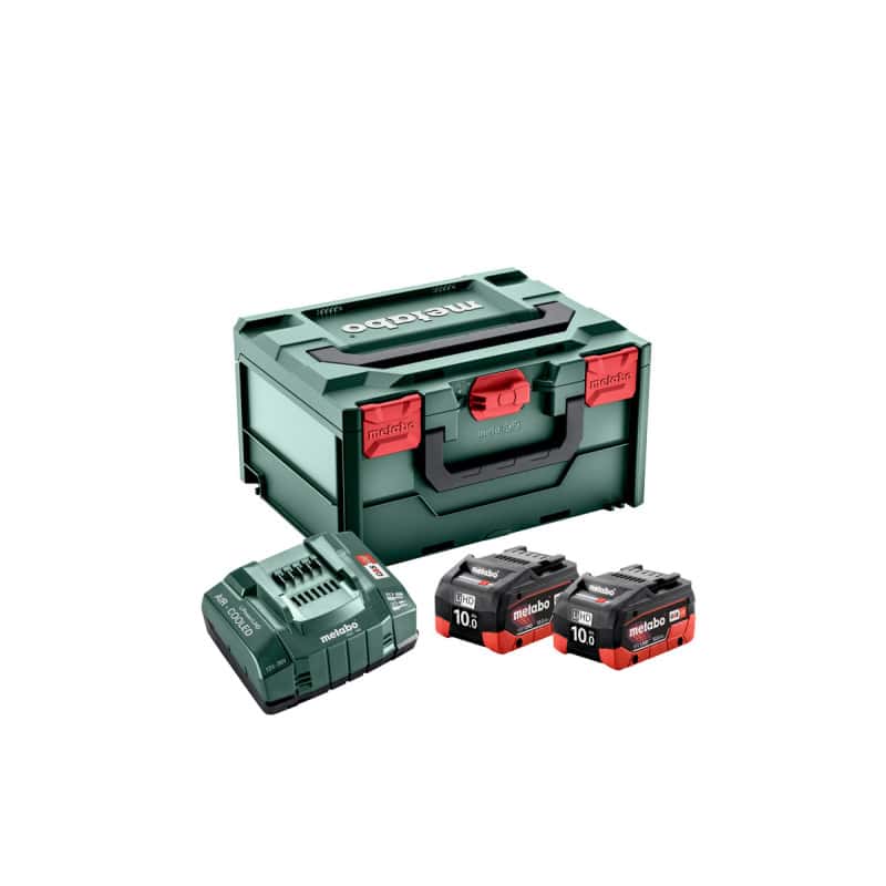 Pack 2 batteries + chargeur LiHD 18 V 2x 10 Ah METABO 685142000