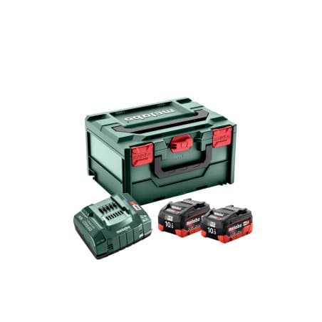 Pack 2 batteries LiHD 18 V 2x 10 Ah + chargeur ASC 145 METABO 685142000