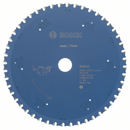 Lame scie carbure Ø 230 mm pour acier BOSCH 2608643058