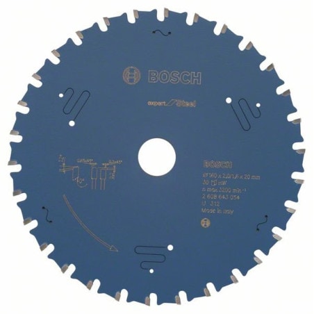 Lame scie carbure Ø 160 mm pour acier BOSCH 2608643054