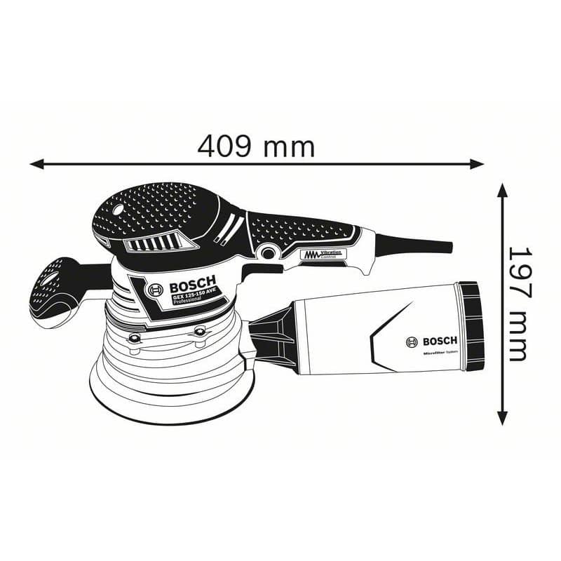 Ponceuse excentrique GEX 40-150 BOSCH 060137B201
